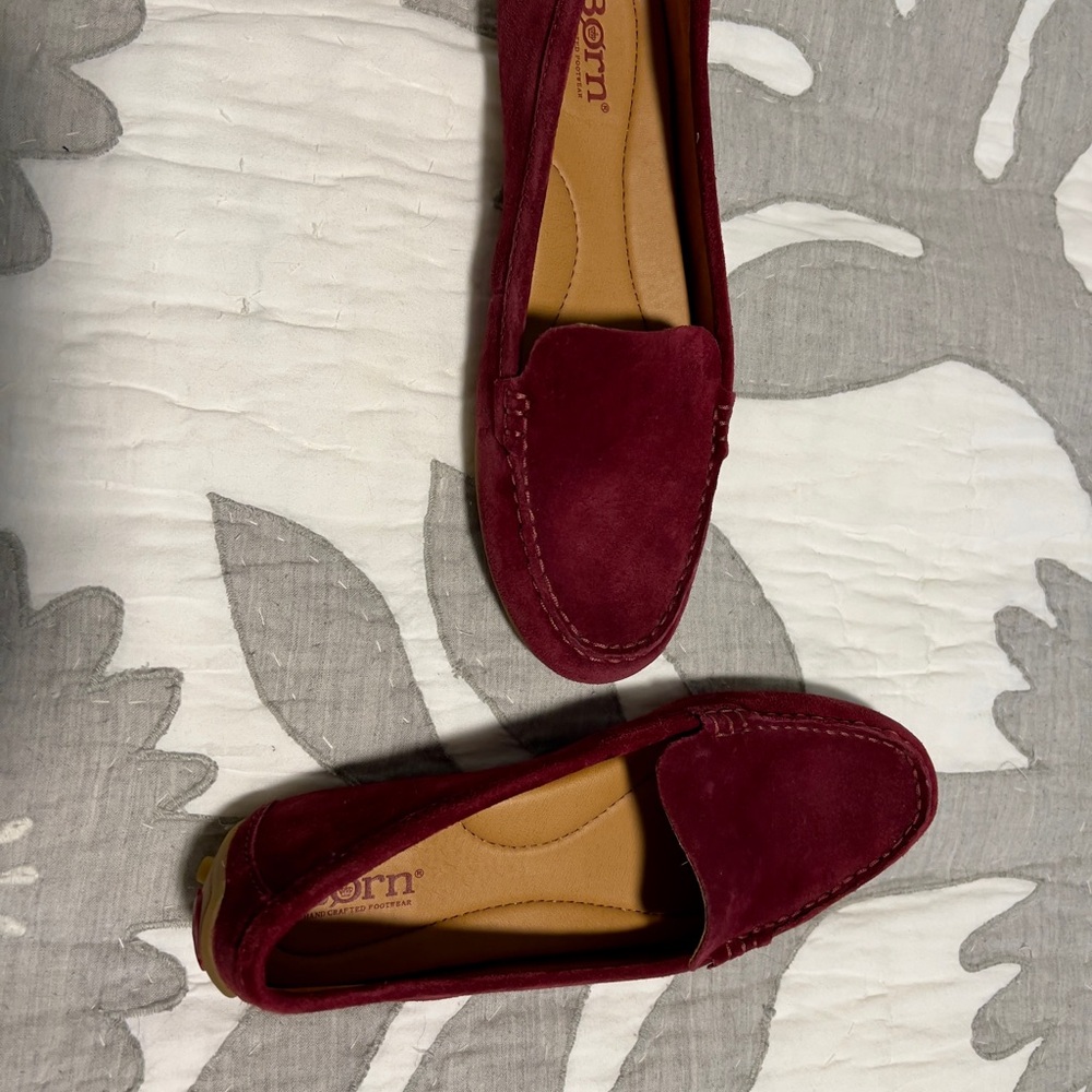 Born suede loafers. Size 7, never worn